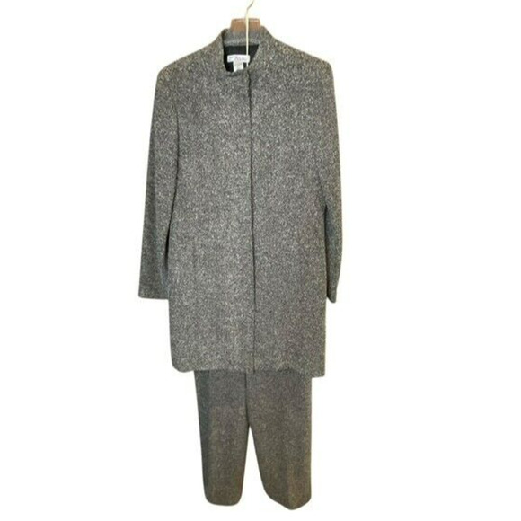 Madison & Max Jackets & Blazers - Madison & Max Women's Suit Long Jacket 12 Pants 10 Black White Speckle Lined